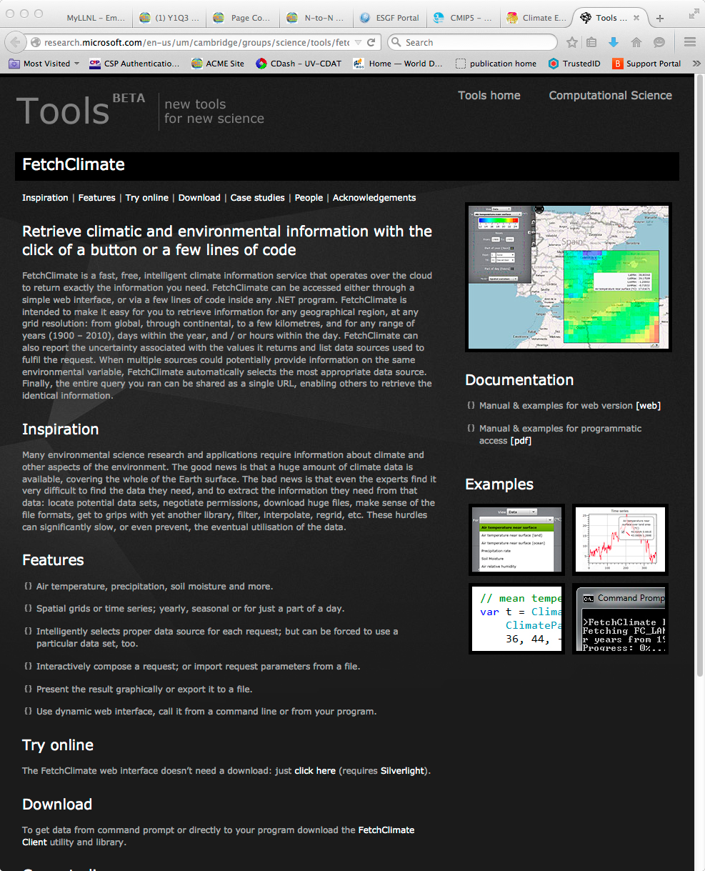 FetchClimate Page